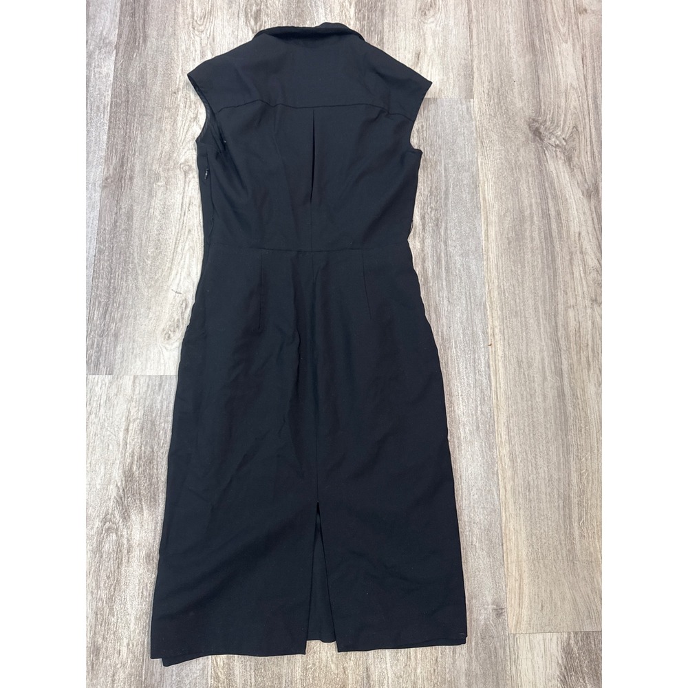 MM.LaFleur The Catherine Dress Black Wool Blend Cap Sleeve Sheath Dress Size 0 - Picture 4 of 10